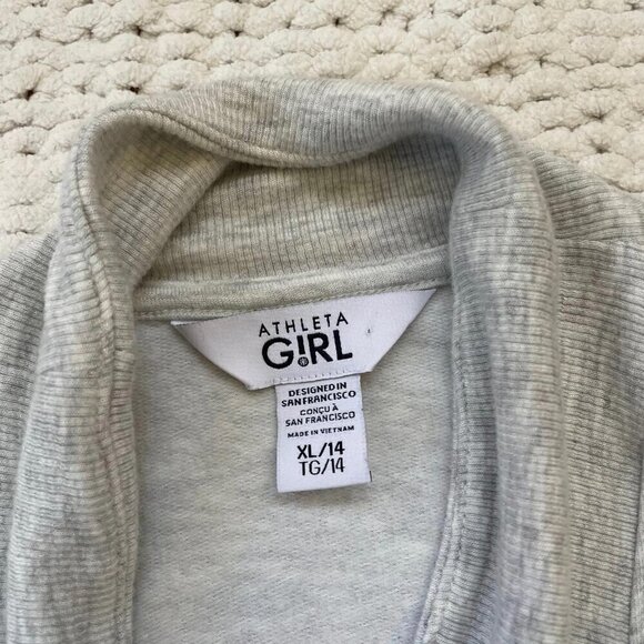 Athleta Girls Wrap 'n' Roll Cozy Grey Cardigan Sweater - Size XL - Picture 3 of 8
